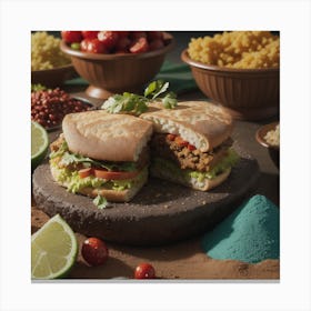 Adobo Burger Canvas Print