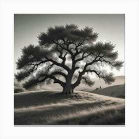 Lone Oak Tree Canvas Print