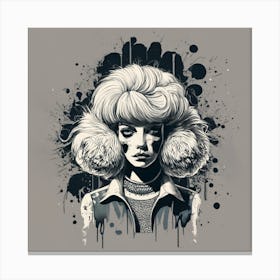 Girl With Furry Ears Canvas Print
