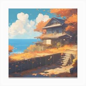 Autumn House Canvas Print