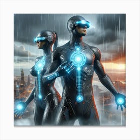 Futuristic Couple 55 Canvas Print