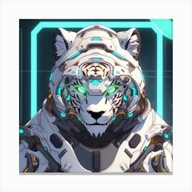 Futuristic Tiger Canvas Print