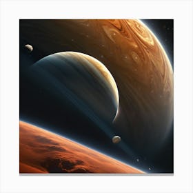 Planets In Space 9 Canvas Print