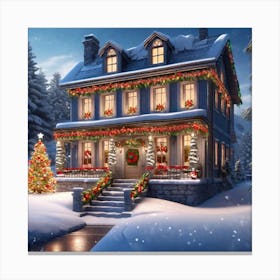 Christmas House 166 Canvas Print