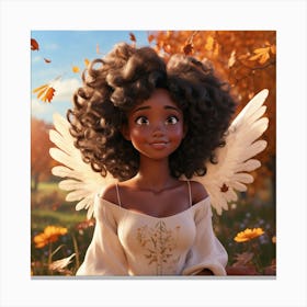 Angel In The Fall Canvas Print