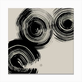 Greige 004 - Art print poster physical item grey gray beige greige abstract minimal modern contemporary black ink wall art square Canvas Print