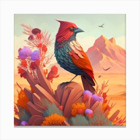 Bird In The Desert Canvas Print