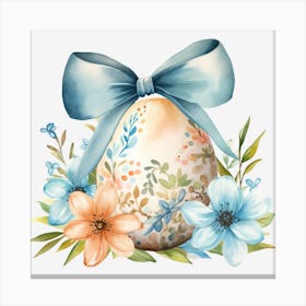 Easter Egg With Flowers 5 Canvas Print