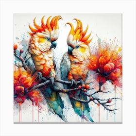 Two Cockatoos 1 Canvas Print
