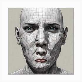 Polygonal Face Canvas Print