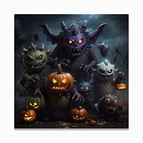 Halloween Monsters 4 Canvas Print