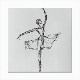 Ballerina Drawing Canvas Print