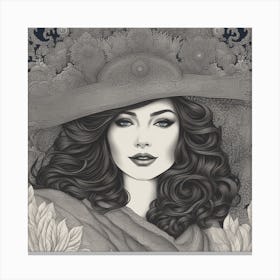 Woman In A Hat Canvas Print