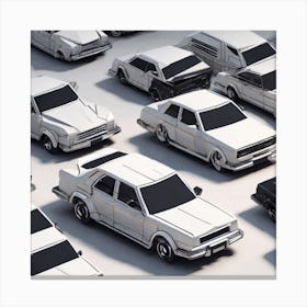 Paper Cars Canvas Print