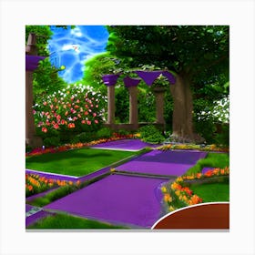 Garden In Purple Canvas Print