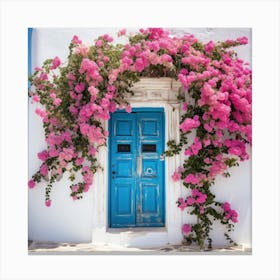 Pink Bougainvillea Door Canvas Print