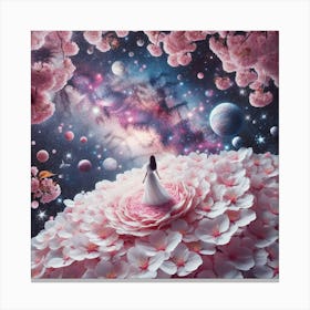 Girl In Space Canvas Print