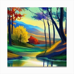 Autumn Landscape Painting 14 Canvas Print