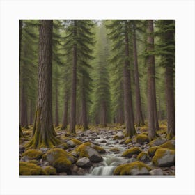 Mossy Stream Canvas Print