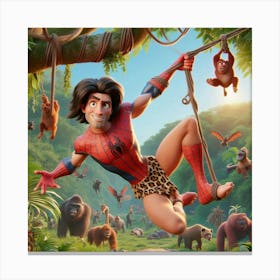 Tarzan Spider-Man 6 Canvas Print