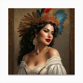 Mexican Beauty Portrait 1 Canvas Print