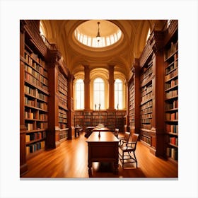 Library Stock Videos & Royalty-Free Footage Canvas Print