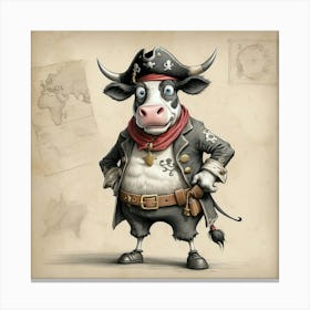 Pirate Cow 7 Canvas Print