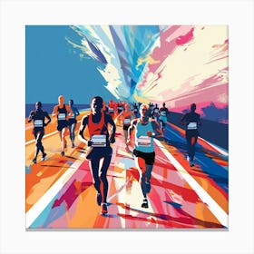 Marathon Runners 5 Canvas Print