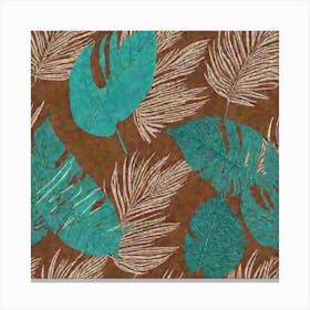 Single Tropical Leaf pattern art, 125 Canvas Print