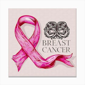 Women Breast Cancer Awareness background in Pink Ribbon international symbol for month October clipart and poster clipart and wall art 40 Canvas Print