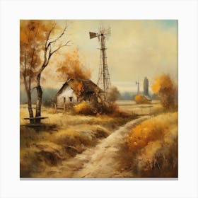 Vintage Oil Painting, Farmhouse Wall Decorations, Vintage Landscape, Printable Wall Art, Vintage Landscape Oil Painting.
21Windmills. Canvas Print