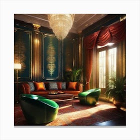 Rococo Living Room Canvas Print