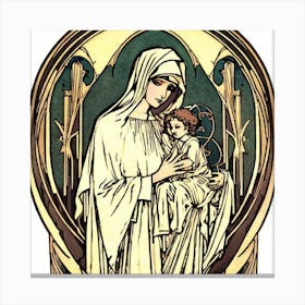 Mother Mary And Child Canvas Print