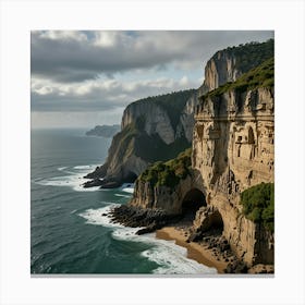 Cliffs Of Santa Cruz Canvas Print