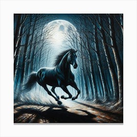 Horse In The Woods 19 Canvas Print