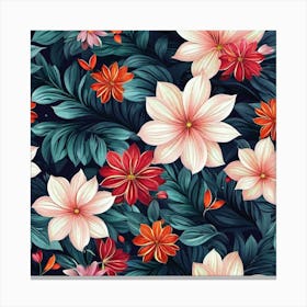 Floral Wallpaper 7 Canvas Print