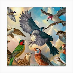 Birds In Flight Canvas Print