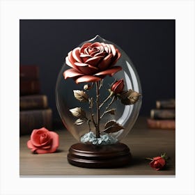 Beauty And The Beast Rose Canvas Print