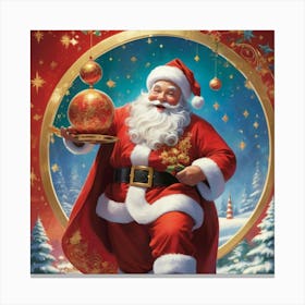 Albedobase Xl A Vibrant And Dynamic Portrayal Of Santa Claus B 2 (8) Canvas Print