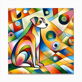 Abstract Dog Painting 1 Canvas Print