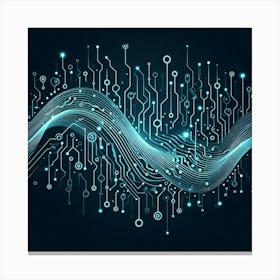 Abstract Circuit Board Canvas Print