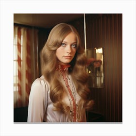 Woman With Long Hair Canvas Print