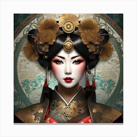 Asian Geisha Canvas Print