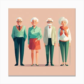 Old People 3 Canvas Print