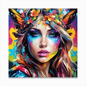 Butterfly Girl 10 Canvas Print