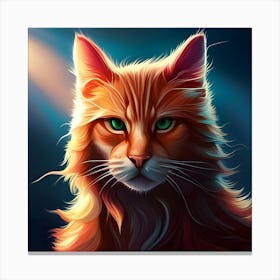 Portrait Of A Cat 10 Canvas Print