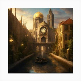 A Small Fantasy City With A Massive Gothic Inspire (8) 2024 05 03t235038 Canvas Print