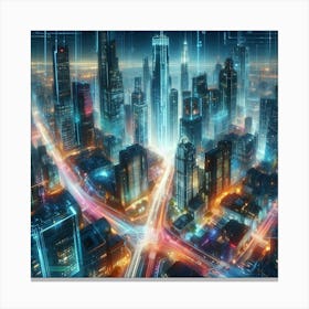 Futuristic Cityscape 1 Canvas Print