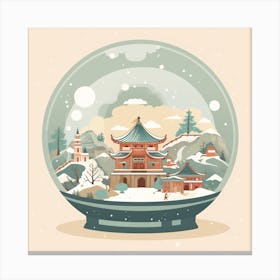 Beijing China 1 Snowglobe Canvas Print