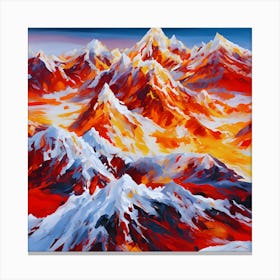 Mountain Range Abstract Canvas Print